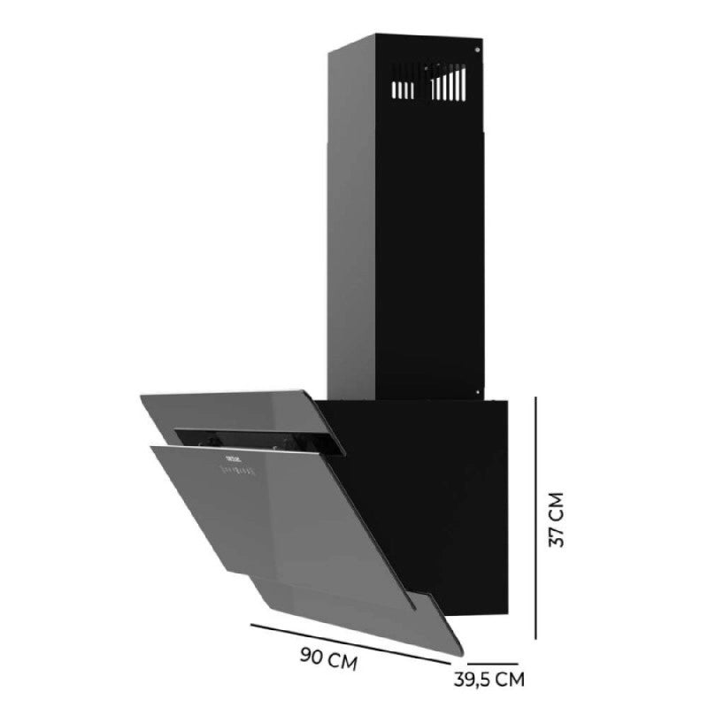 CECOTEC 02898 - Bolero Flux DT 908000 Glass Black A++
