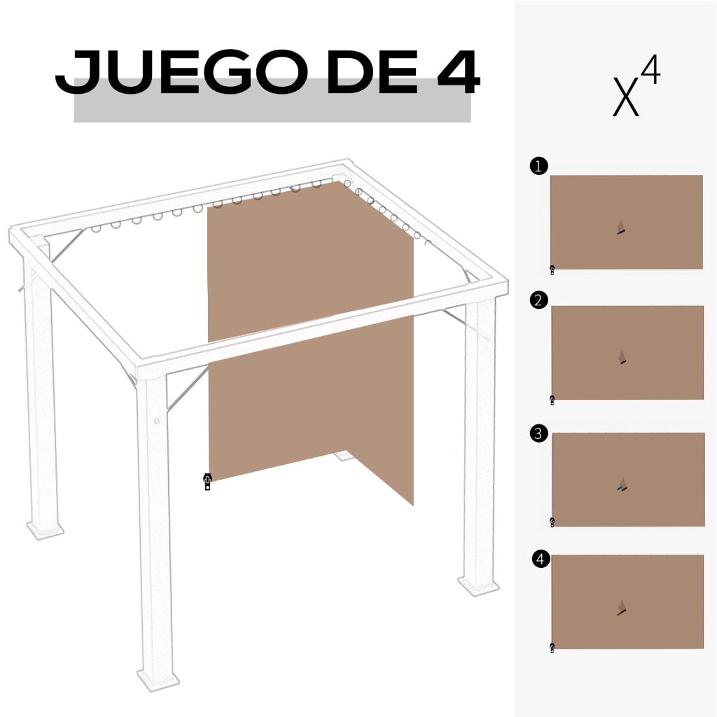 Cenador 3x2 m ¨C Minimal ¨C marrone