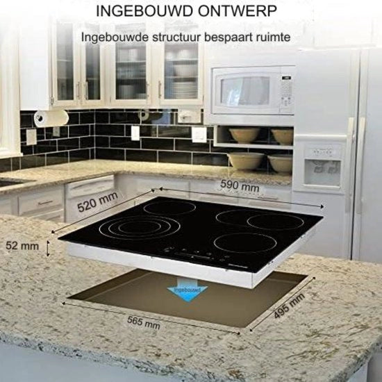 Cucina Elettrica 4 Fiamme - Cucina Elettrica Stante - Cucina 4 Fiamme - Cucina a Vapore - Cucina Elettrica 4 Fiamme Inseribile