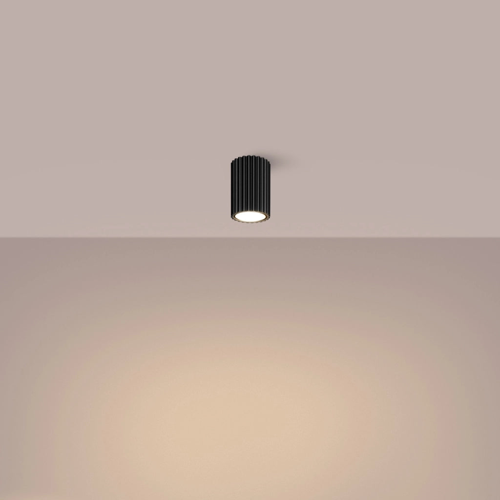 Lampada da soffitto KARBON 10 nero