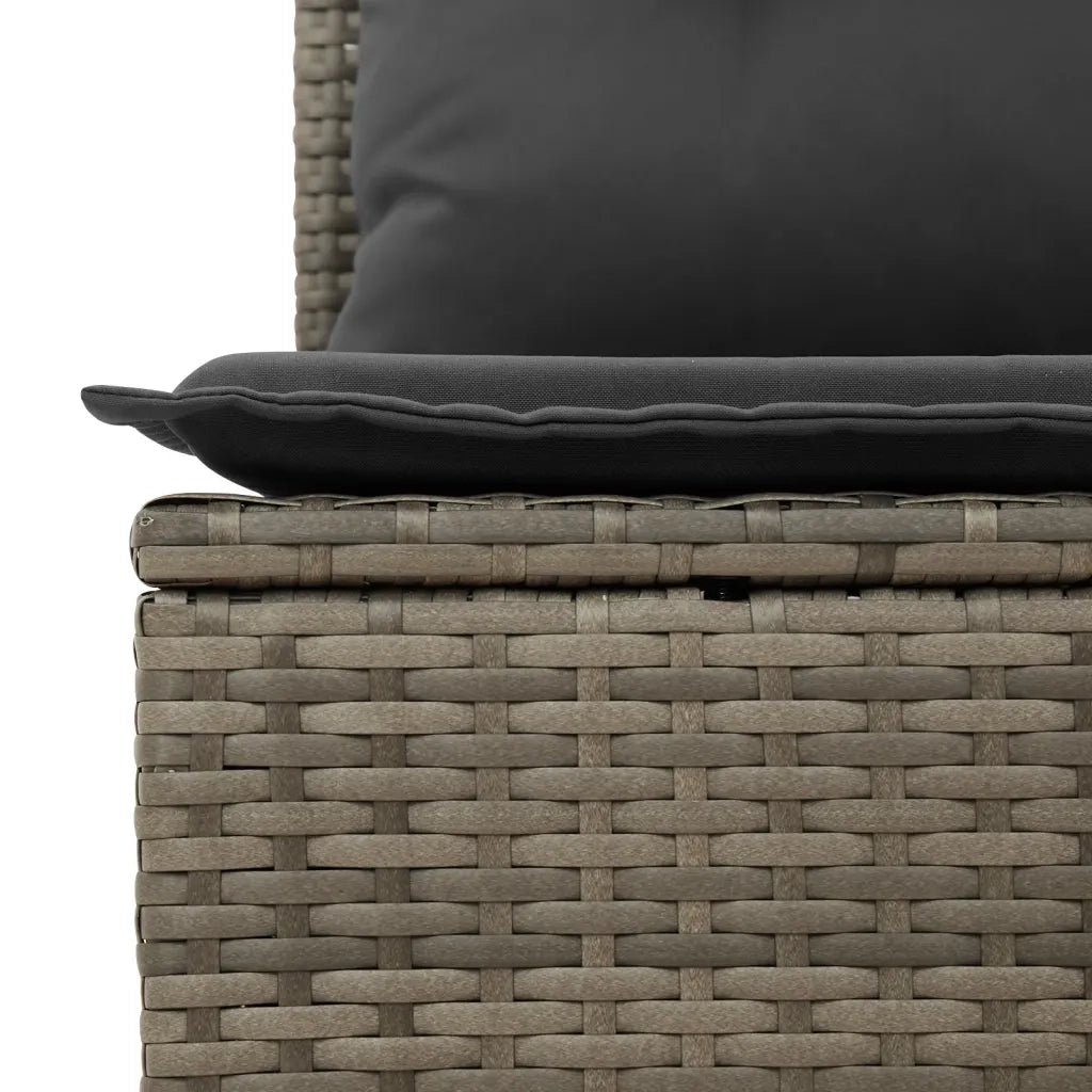 Set Divano da Giardino 6 pz con Cuscini Grigio in Polyrattan 3225857