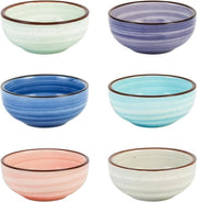 Dip per condimenti ceramici 2,8 oz - Set da 6 - Colori a gradiente - Per antipasti e contorni