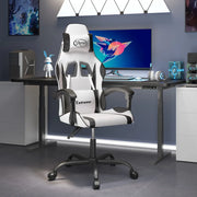 Sedia da Gaming Bianco e Nero in Similpelle 3143876