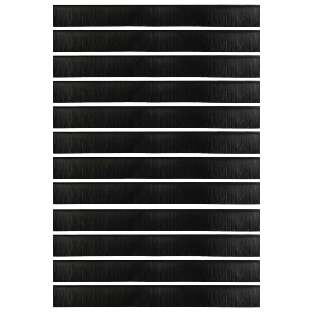 Spazzole per porte autoadesive 12 pz Nero 100 cm CFW9505497