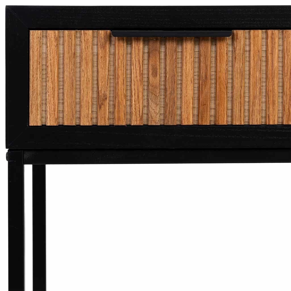 Mobile ingresso con 2 cassetti, legno e metallo, 80x42x79h cm