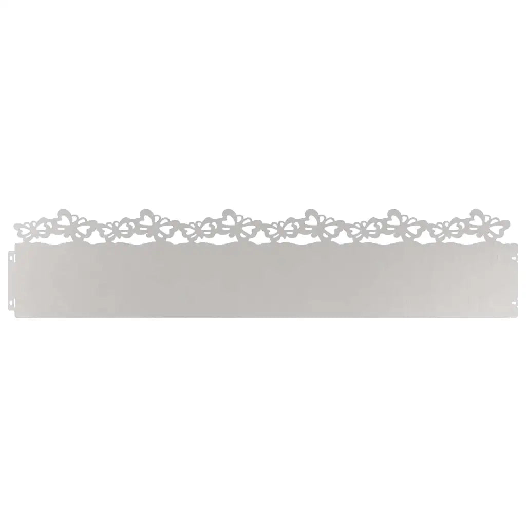 Bordure per prato 30 pz 103 x 0,05 x 22 cm Acciaio Inox Argento 874821