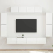 Mobile TV 8 pcs Bianco Lucido 3409145