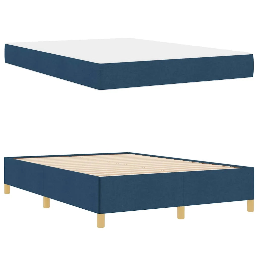 Struttura del letto con materasso Blu 160 x 200 cm Tessuto 3398954