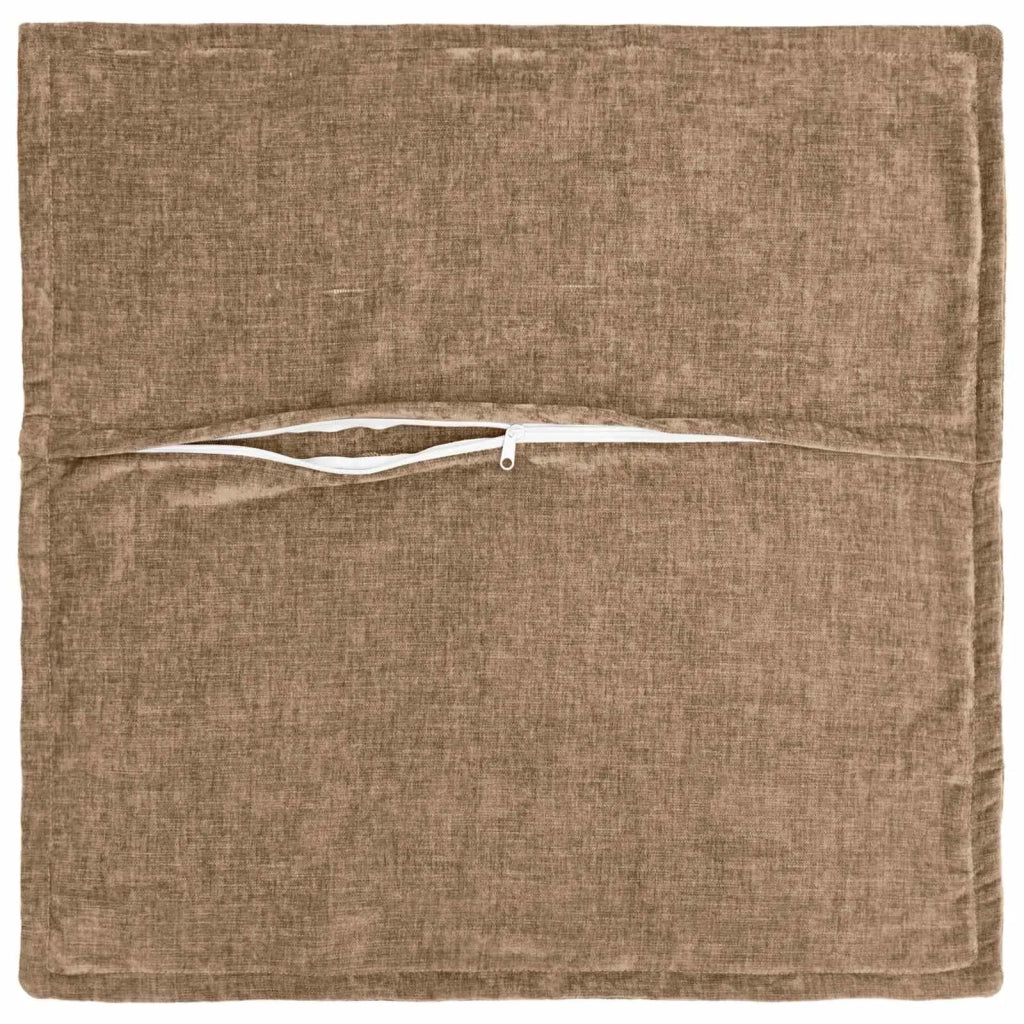 Federa 2 pz HOUTEN Marrone 60 x 60 cm Tessuto Chenille 920769