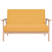 Divano a 2 Posti-Sofa 2 Posti in Tessuto Giallo 781819