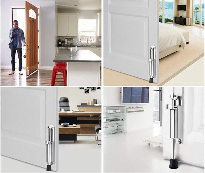 FERMAPORTE A PEDALE 12 cm - Argento