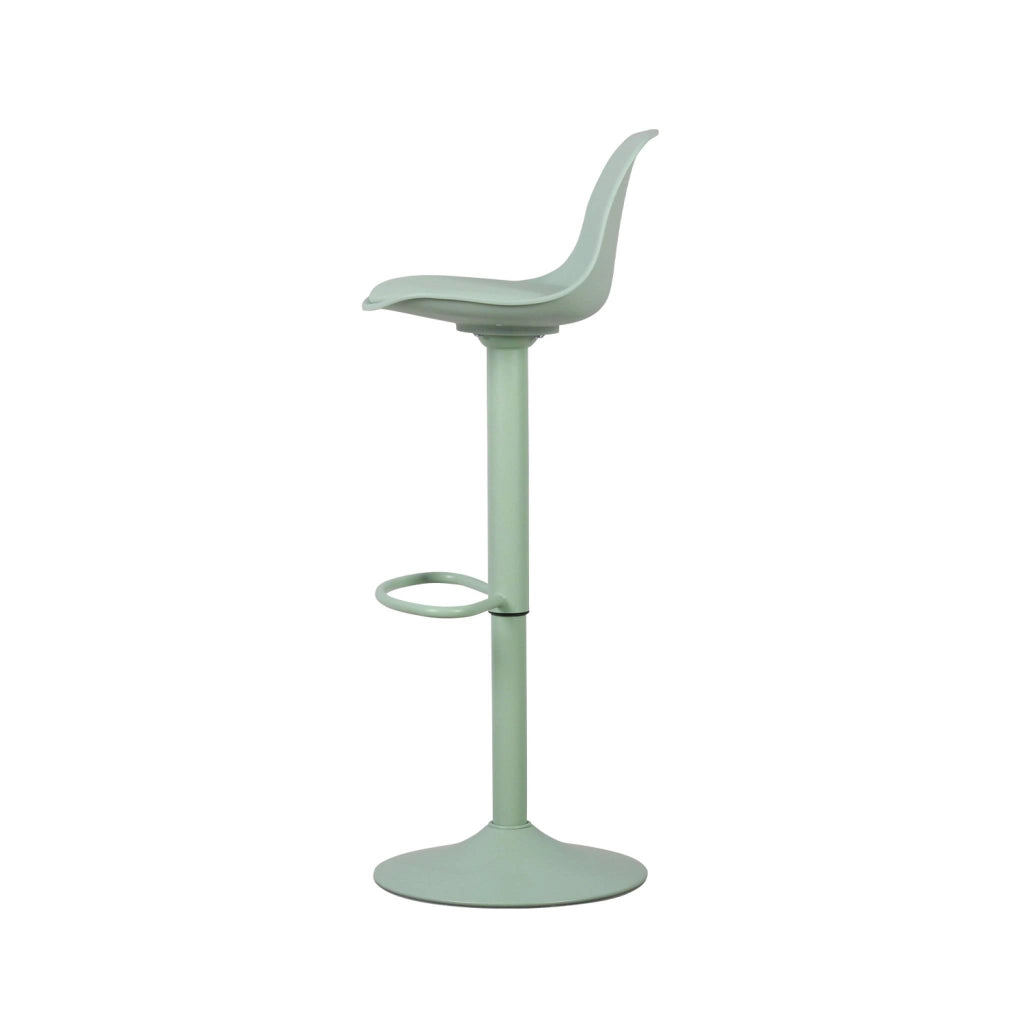 Set 2 sgabelli da bar in similpelle regolabili, verde celadon