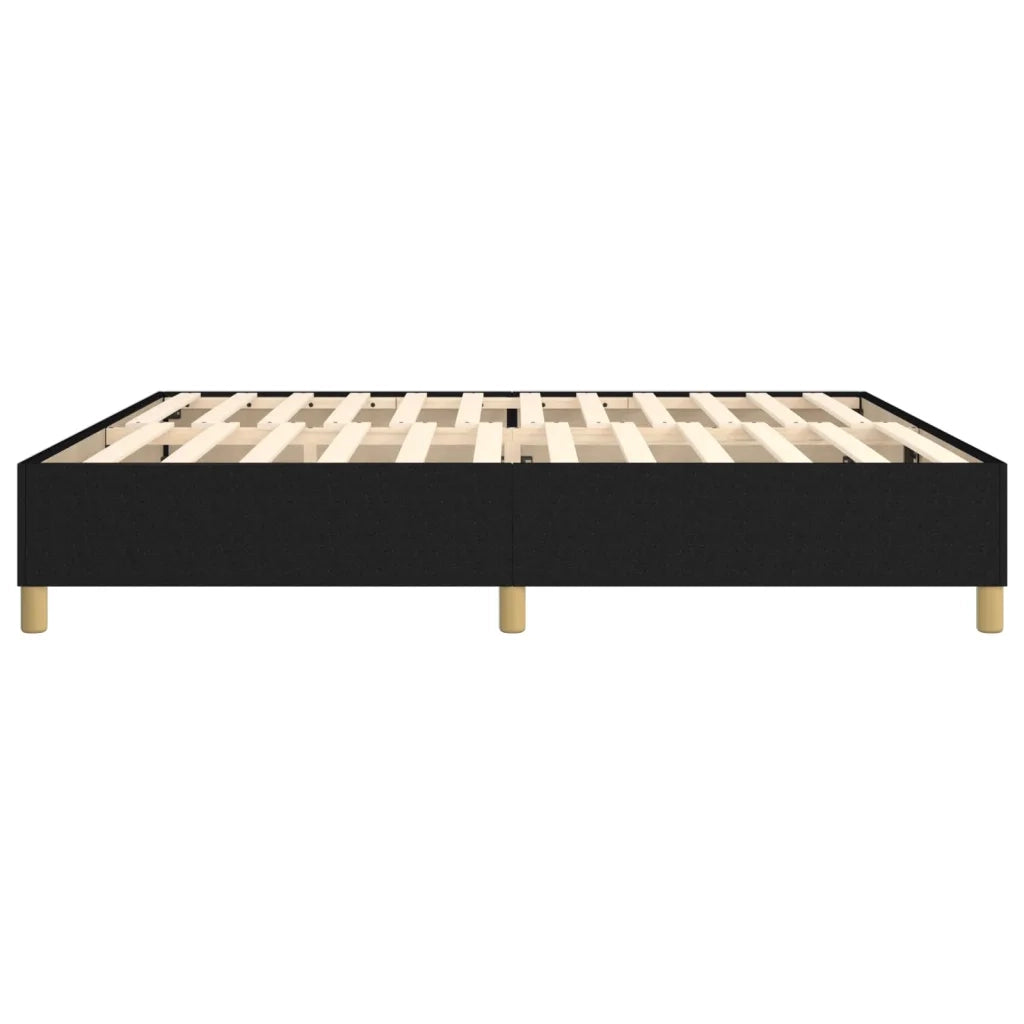 Struttura Letto a Rete a Molle Nero 200x200 cm in Tessuto 3120987