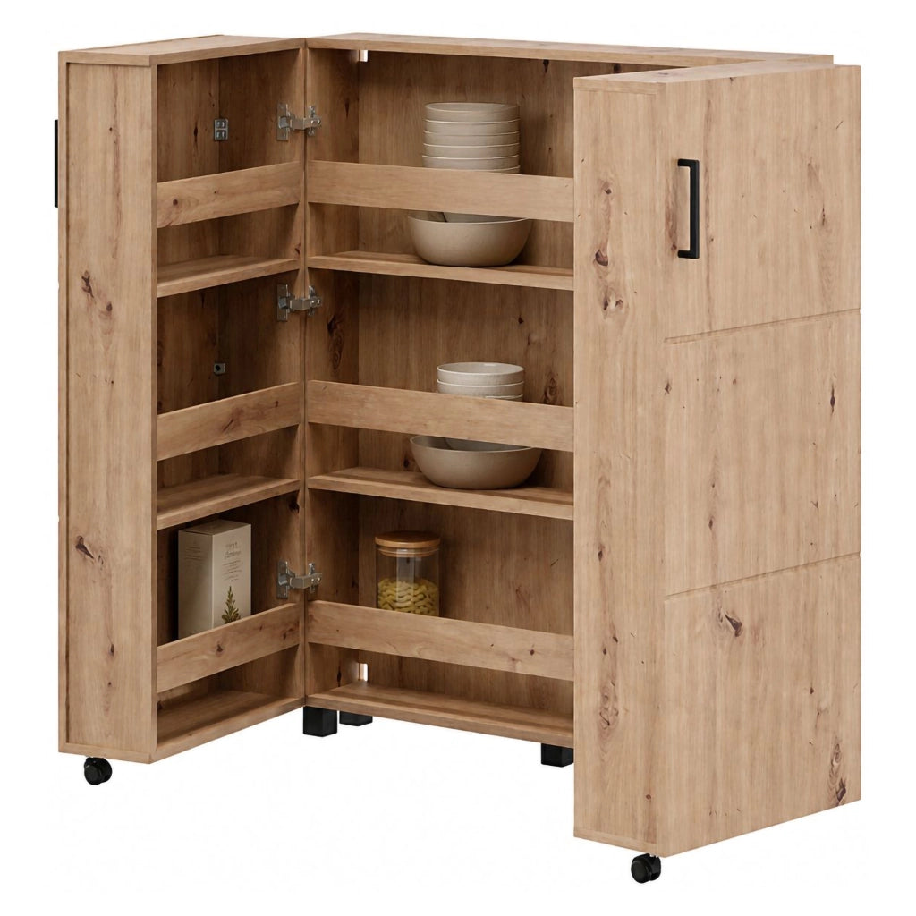 Mobile Portascarpe Ystad, Scarpiera 6 Ripiani, 92x33x113h cm Marrone Rovere Nodi