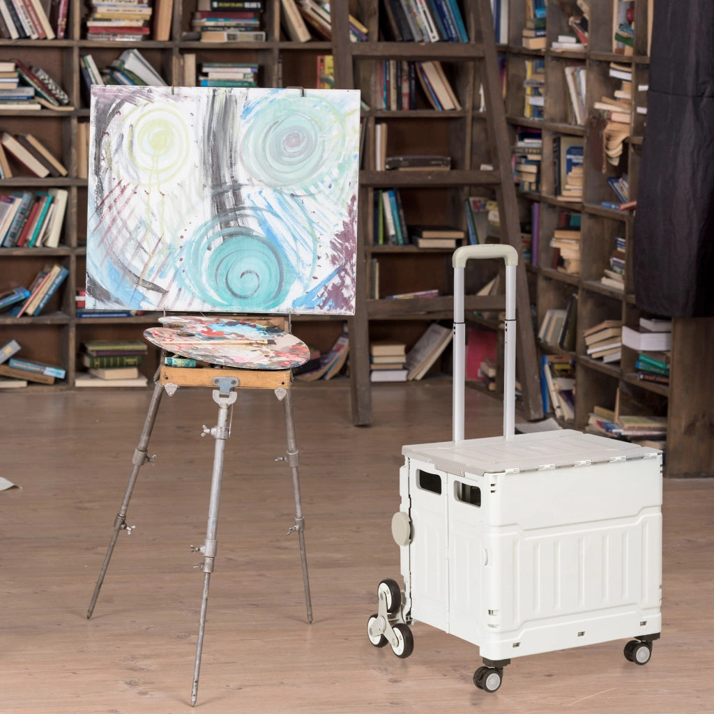 Carrello della spesa pieghevole ¨C Minimal ¨C bianco