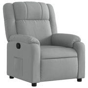 Poltrona | Sedia Relax Reclinabile in Tessuto Grigio Chiaro