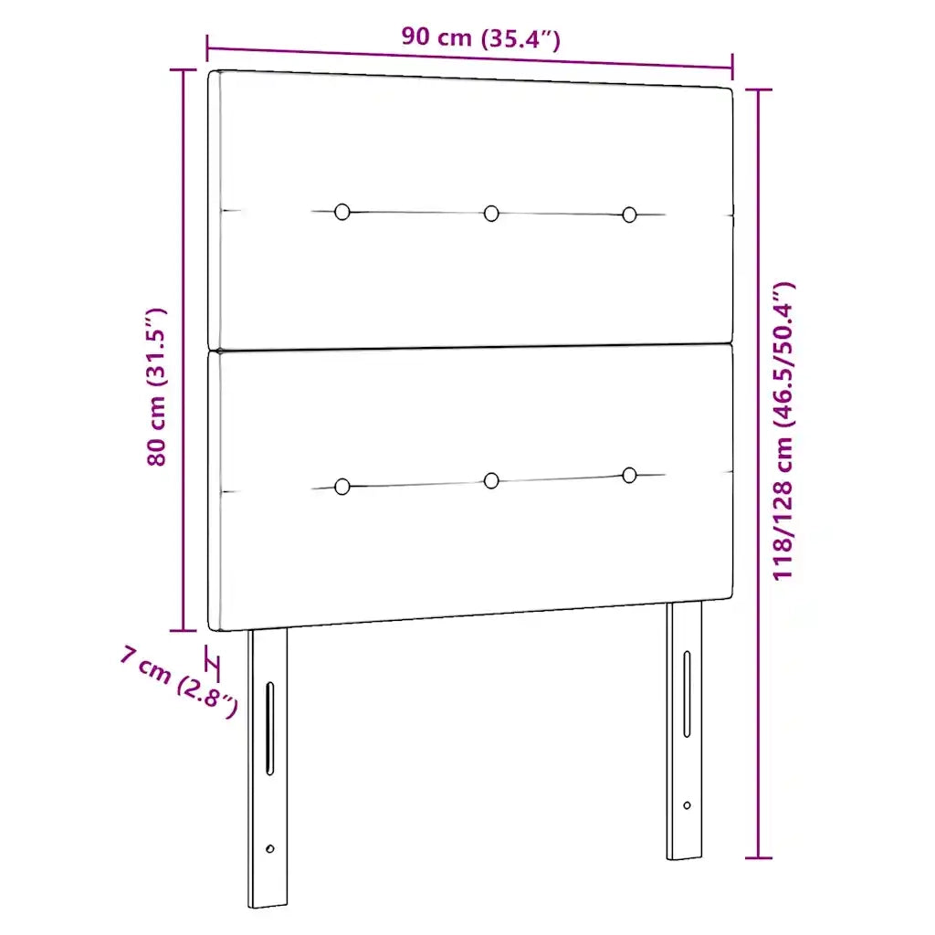 Testiera | Testata Blu Scuro 90 cm Velluto