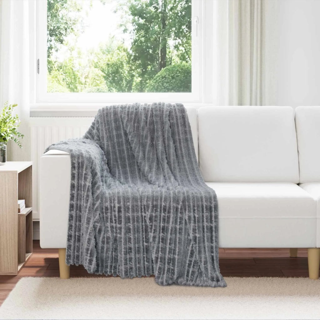 Coperta Grigio scuro 150 x 130 cm Panno 42016917