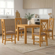 Set da pranzo 5 pz Grigio Legno di Quercia Massello 3430344