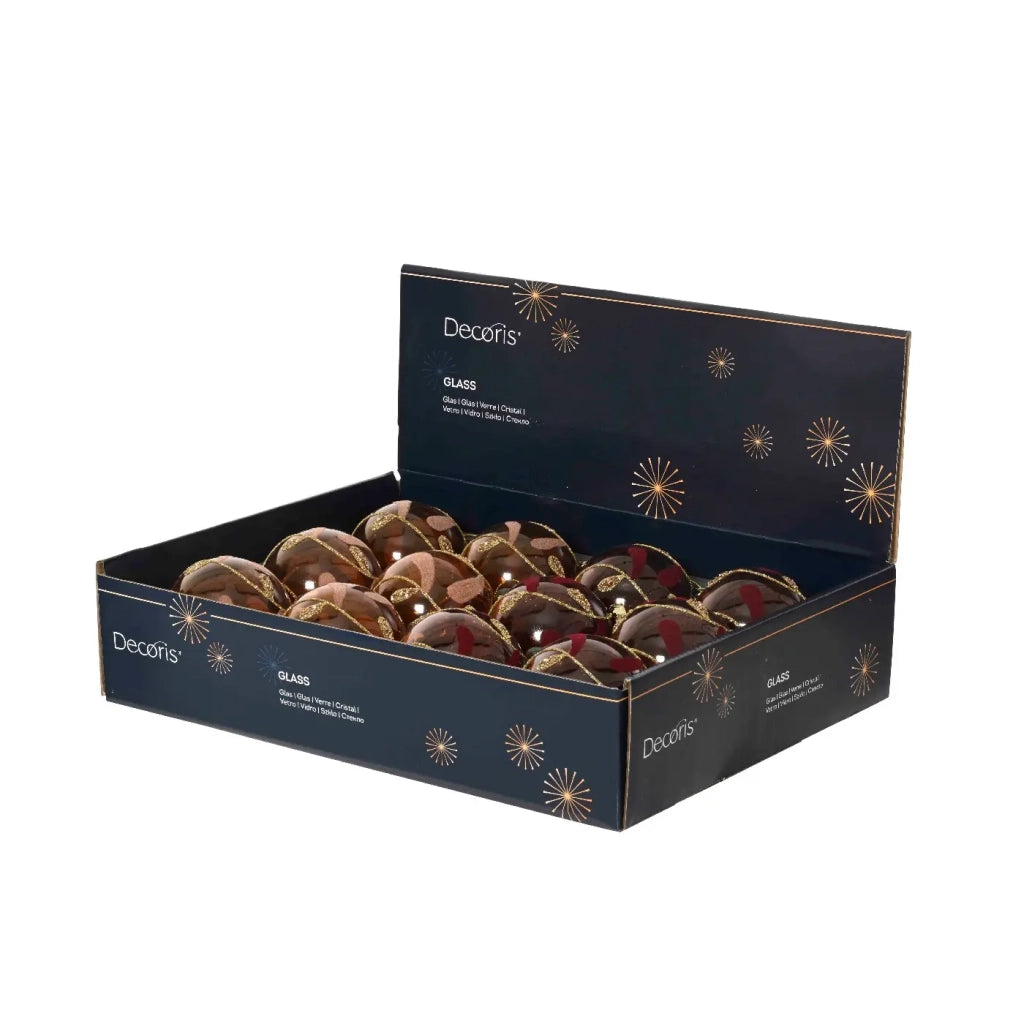 Pallina Vt trasparente con foglia d8cm