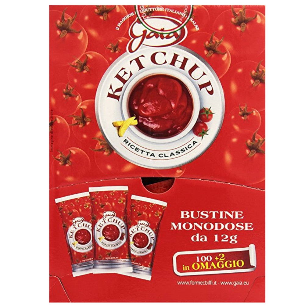 Gaia ketchup multipack 3 confezioni 306 bustine da 12 grammi