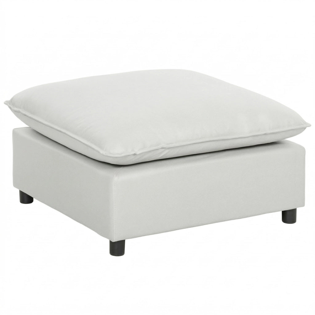Pouf con gambe in plastica ¨C Minimal ¨C Grigio 75x75x40 cm