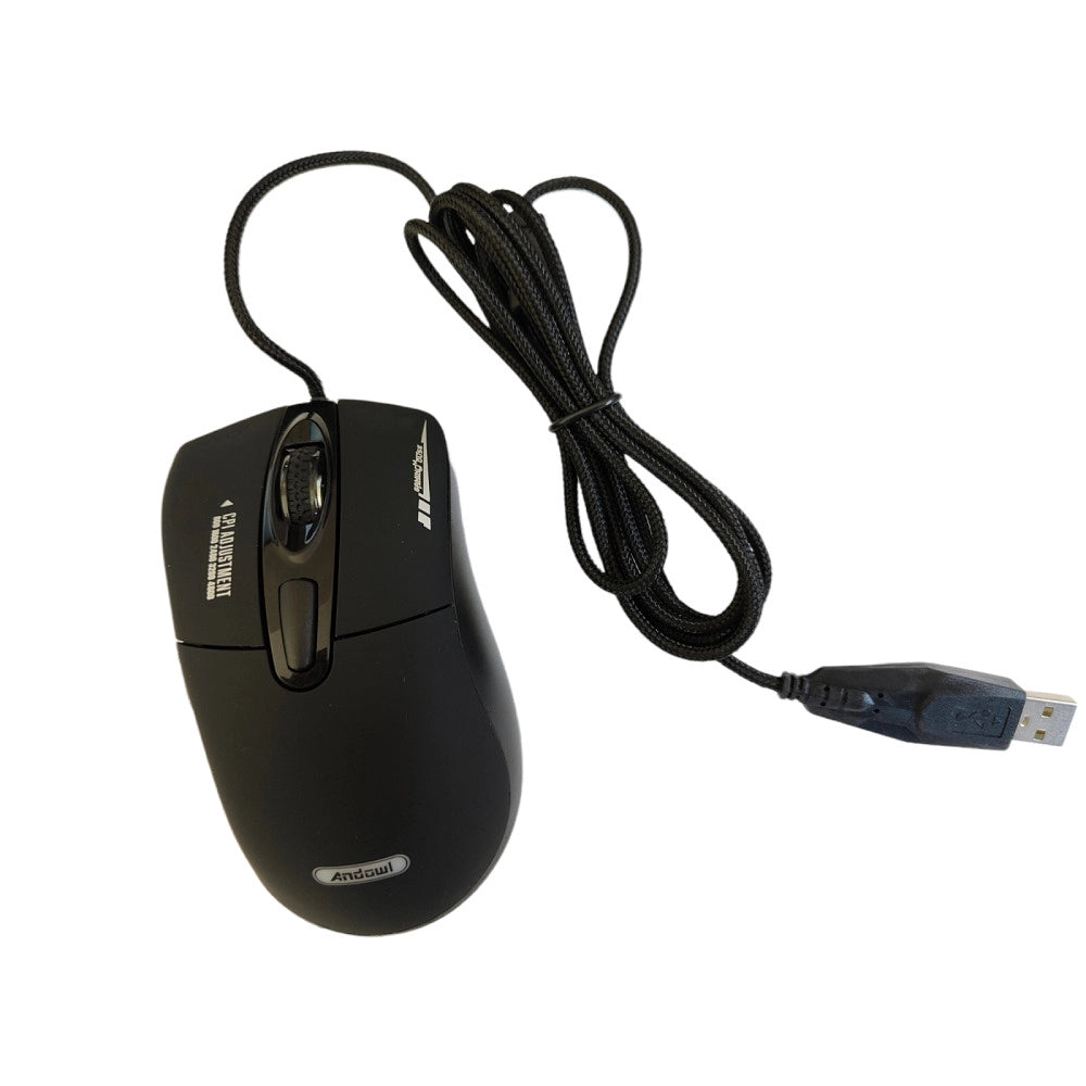 Trade Shop - Mouse Gaming Led Per Pc Notebook Laptop Dpi Regolabile Filo Usb Ottico Q-t144 -