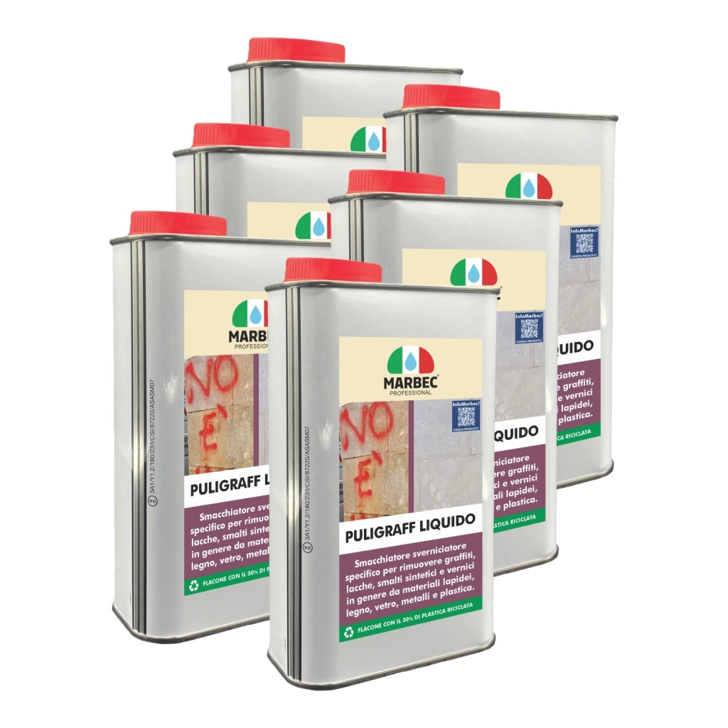 Smacchiatore per rimuovere graffiti PULIGRAFF LIQUIDO   1LTx6Pz