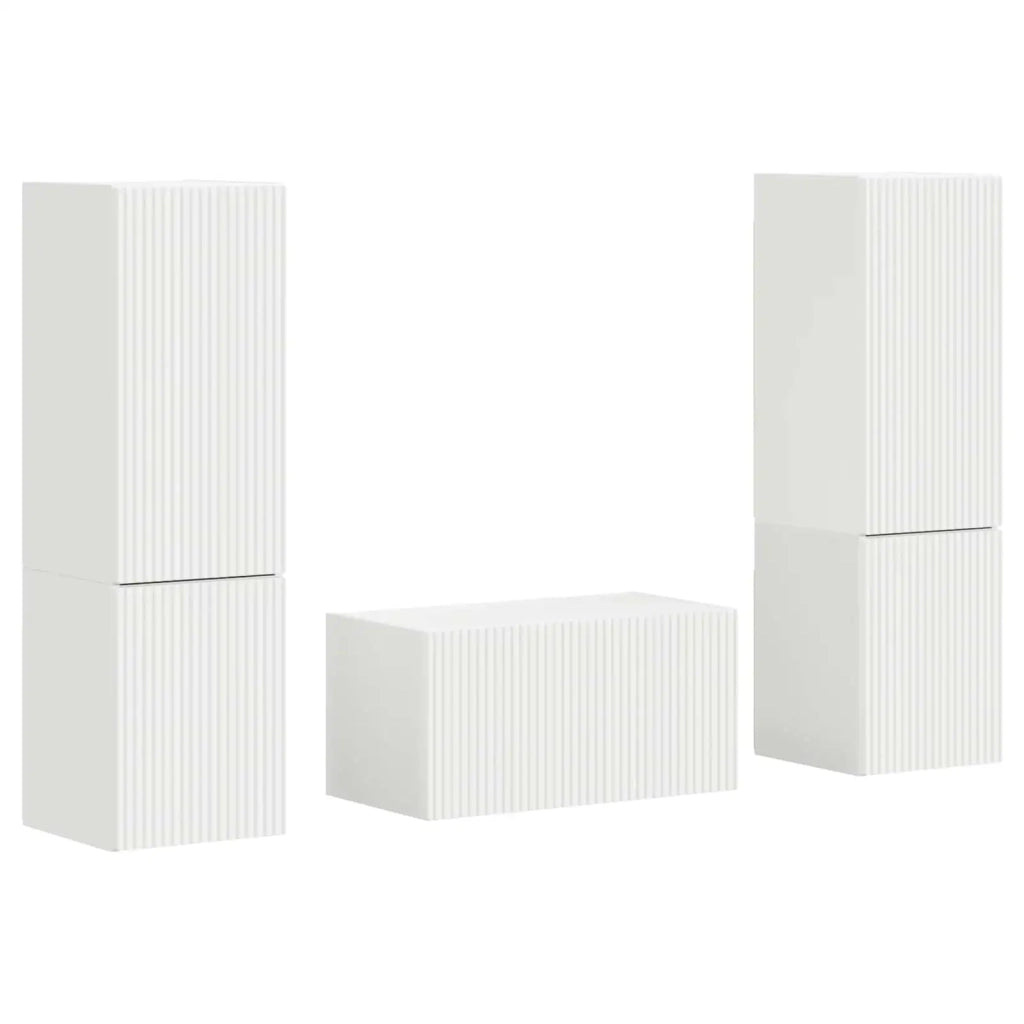 Set mobile TV 5 pcs Bianco Legno multistrato 3409096