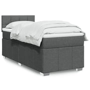 Giroletto a Molle con Materasso-Struttura Letto Grigio Scuro 80x200 cm Tessuto 558270