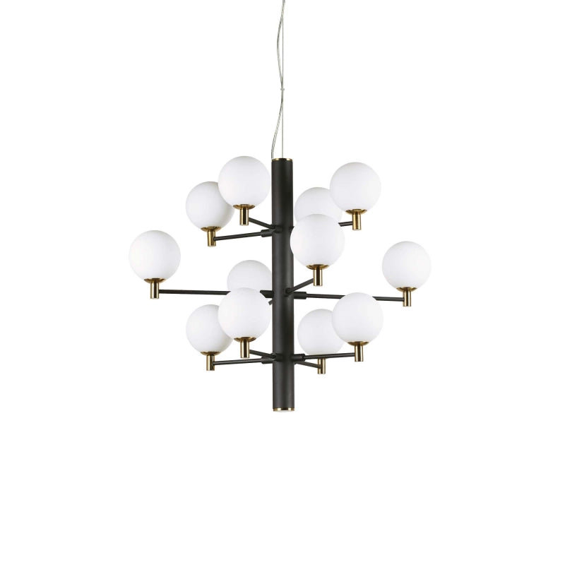 Lampada A Sospensione Copernico Sp12 Nero Ideal-Lux