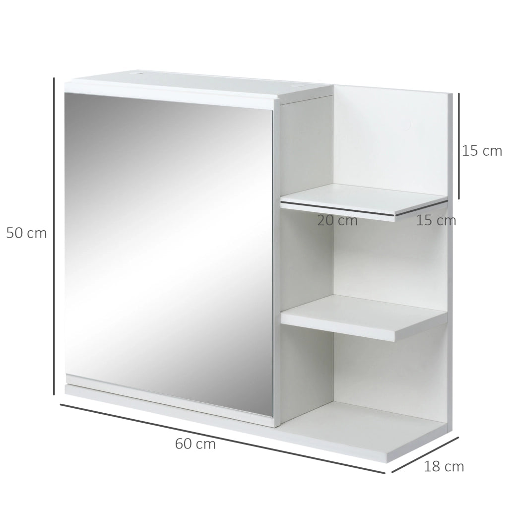 Armadio con Specchio per Bagno ¨C Minimal ¨C Bianco 60x18x50 cm