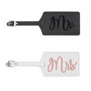 Etichette per valigie per matrimonio - Etichette Mr e Mrs in pelle artistica
