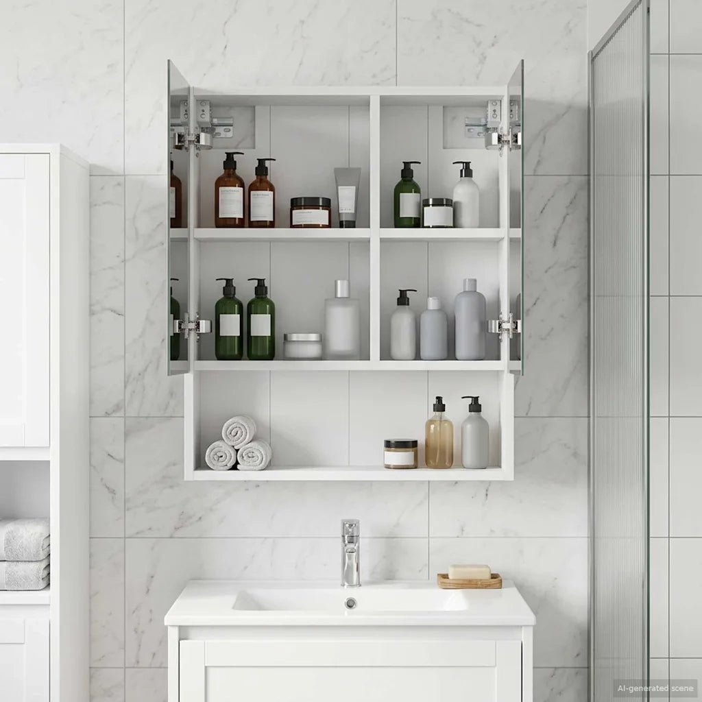 Mobiletto per specchio da bagno Bianco 50 x 14,5 x 70 cm 889199
