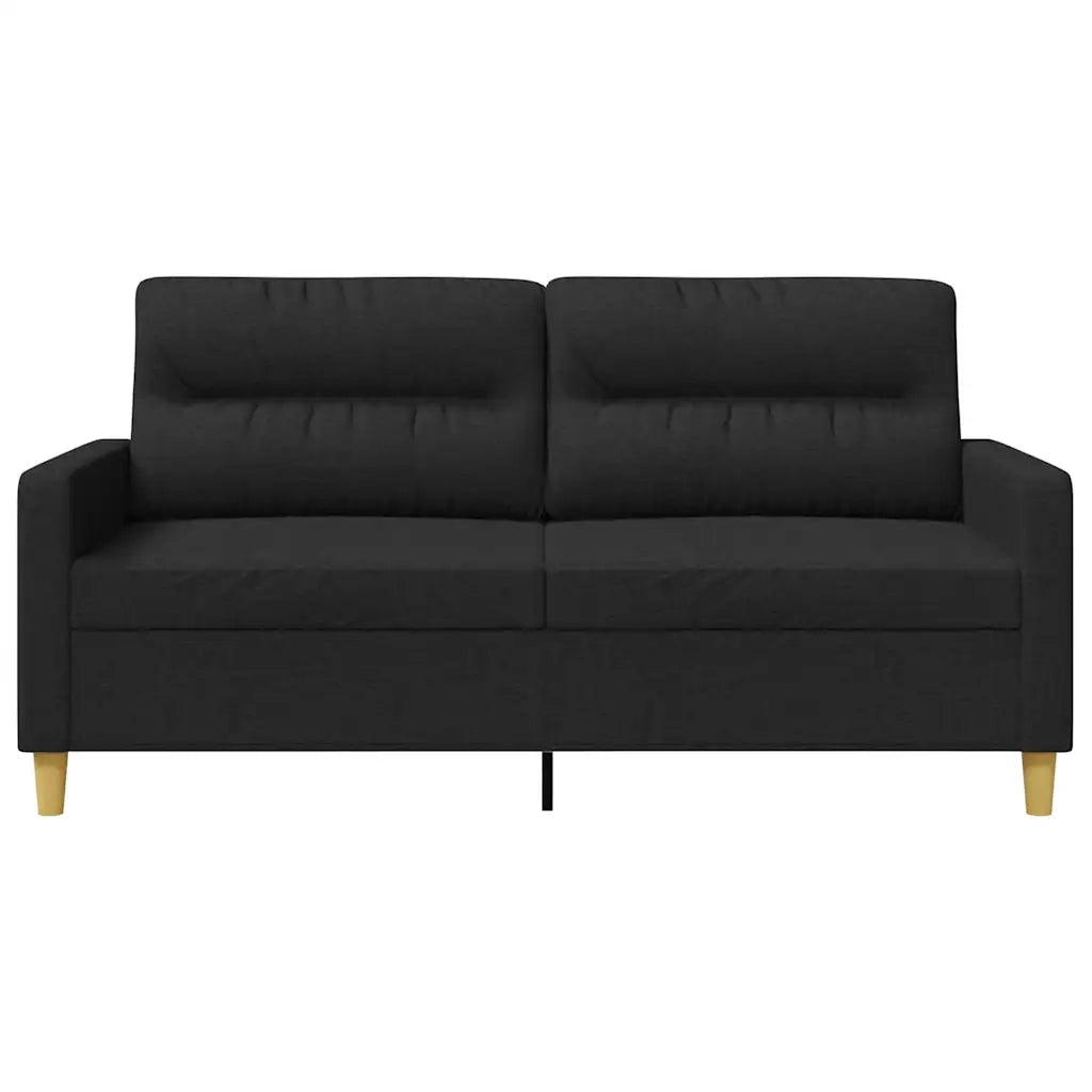 Divano a 2 Posti Nero 120 cm in Tessuto 359239