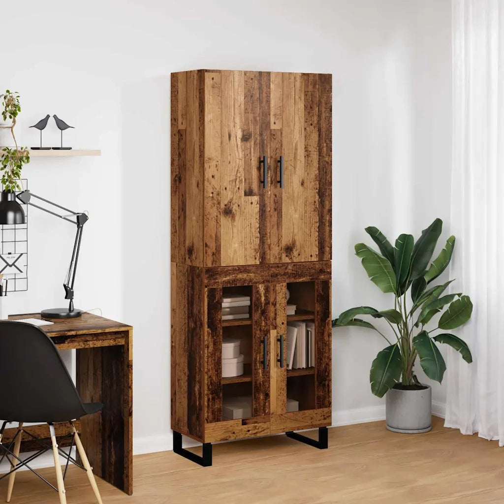 Credenza 2 pcs Legno vecchio 69,5 x 34 x 180 cm 3403198