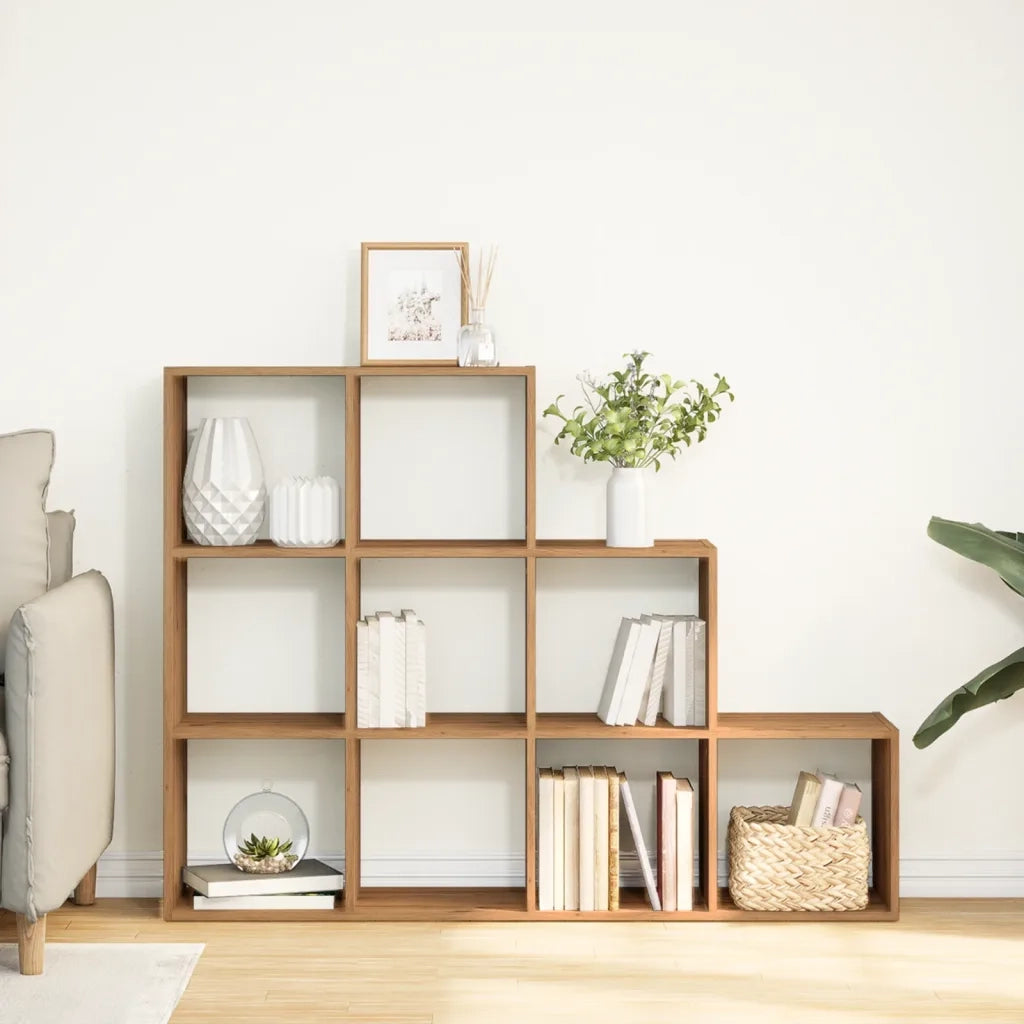 Libreria a 3 Ripiani-Scaffale per Libri-Mobile di Stoccaggio Rovere 137,5x29x103,5 cm in Truciolato