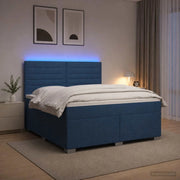 Letto box spring con materasso Blu 180 x 200 cm Tessuto 3454928