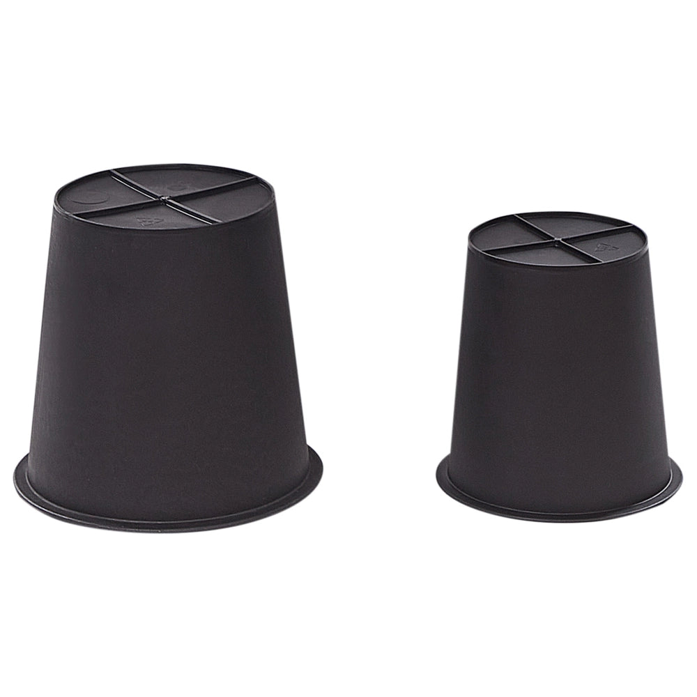 Set di 2 vasi in finto rattan con inserto marrone per interni ed esterni