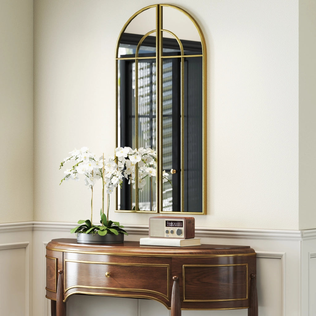 Specchio da Parete Arco Dorato ¨C Xylo ¨C 2 Pezzi 30x120 cm