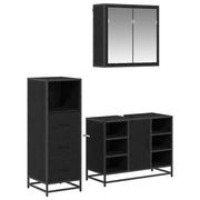 Set di mobili per il Bagno | Armadio da bagno con cassetto 3 pz Legno vecchio