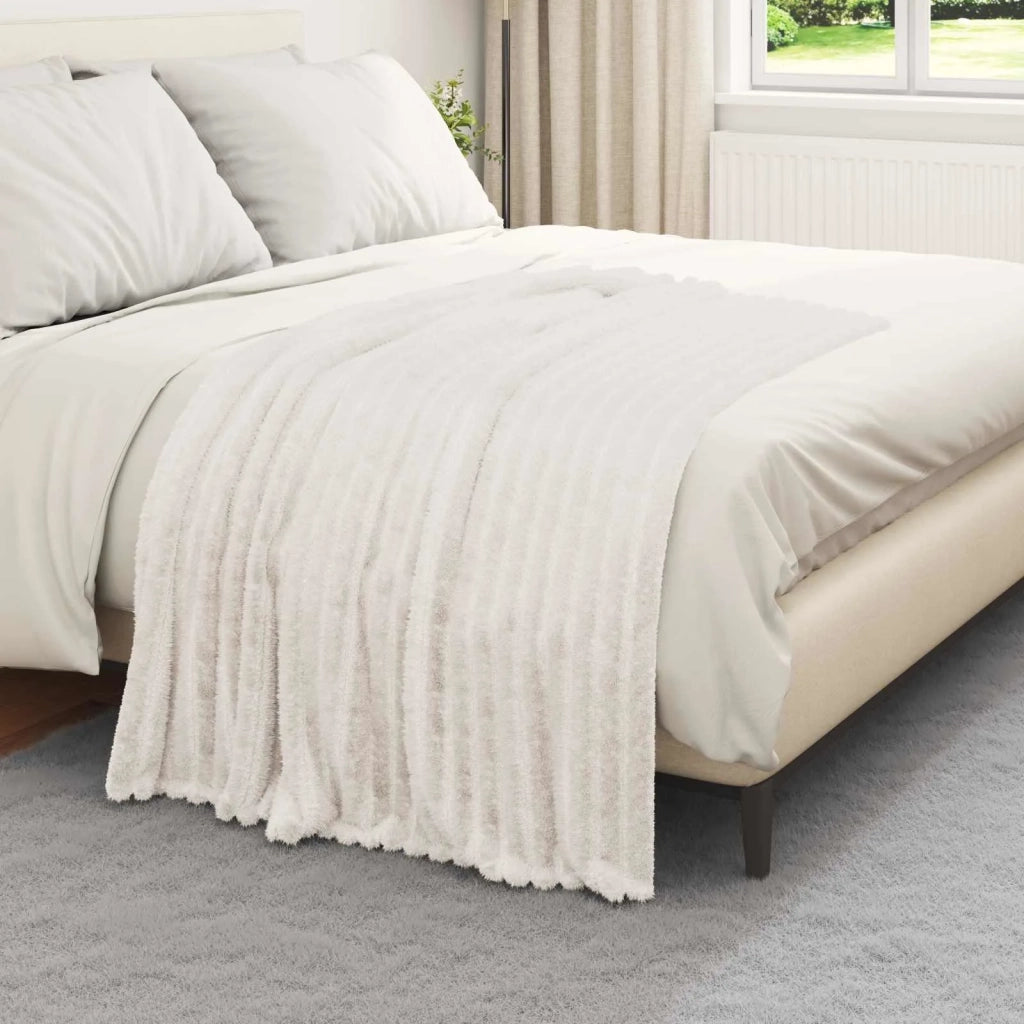 Coperta Crema 150 x 130 cm Panno