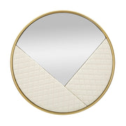 Specchio con Cornice VKH487, Bianco, Metallo, 80x3x80 cm