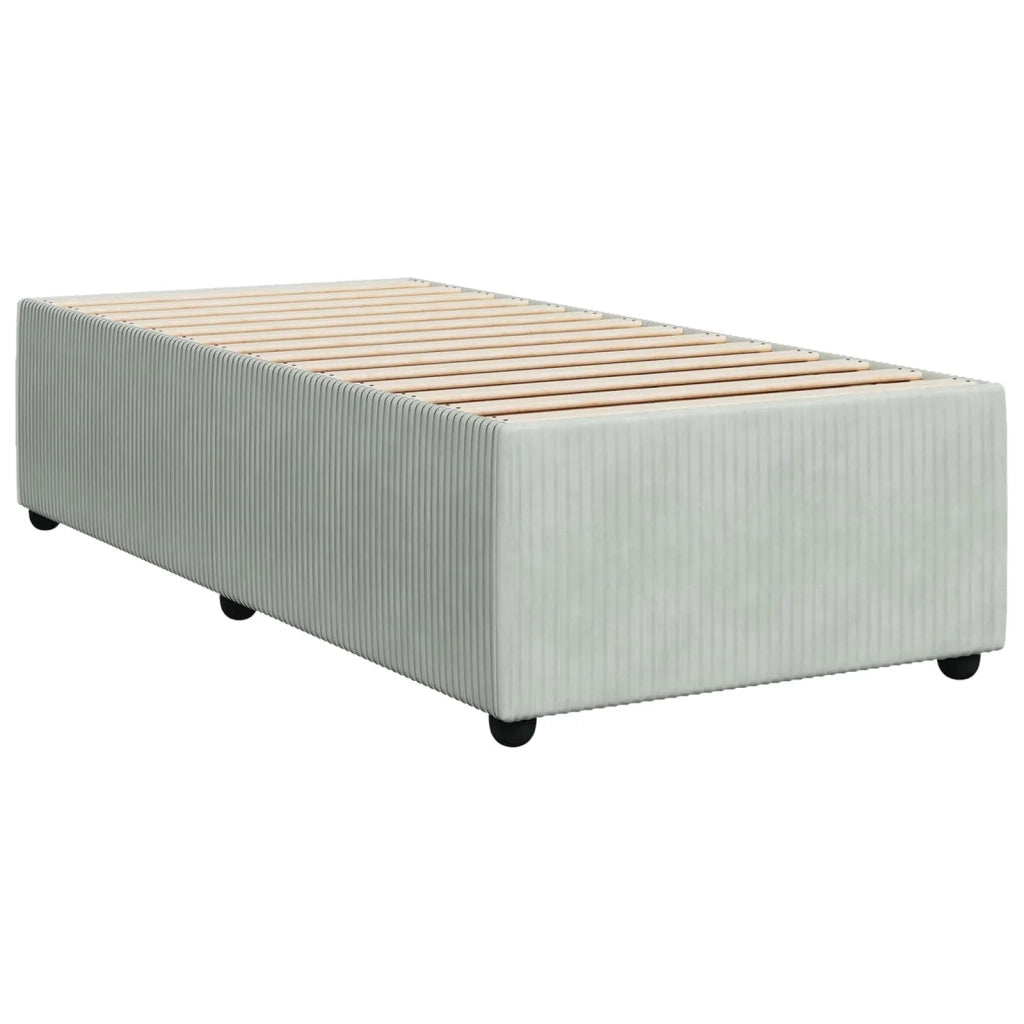 Letto box spring con materasso Grigio Chiaro 100 x 200 cm 3453089
