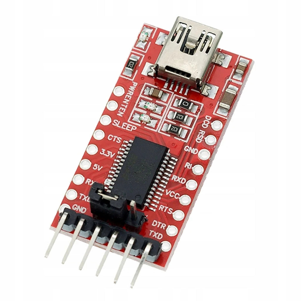 Modulo Convertitore USB-UART FT232RL FTDI – Compatibile con USB1.1/2.0, WinXP/7/10 | Alimentazione 3,3V/5V