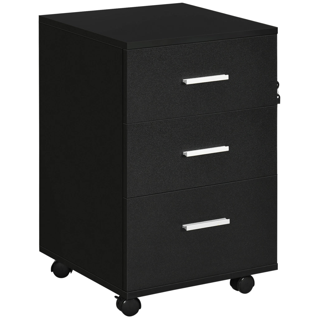 Cassettiera con ruote ¨C Minimal ¨C Nero 40x40x61,5 cm