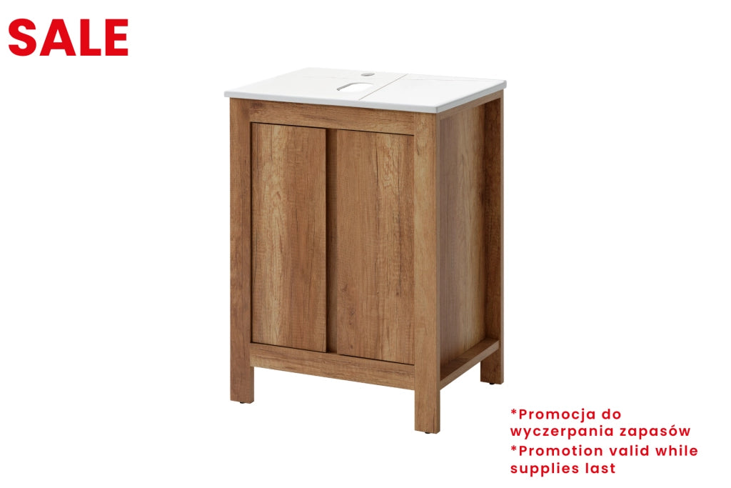 Set mobili bagno 60 cm con piano Classic Oak 60 x 1401 x 46 cm