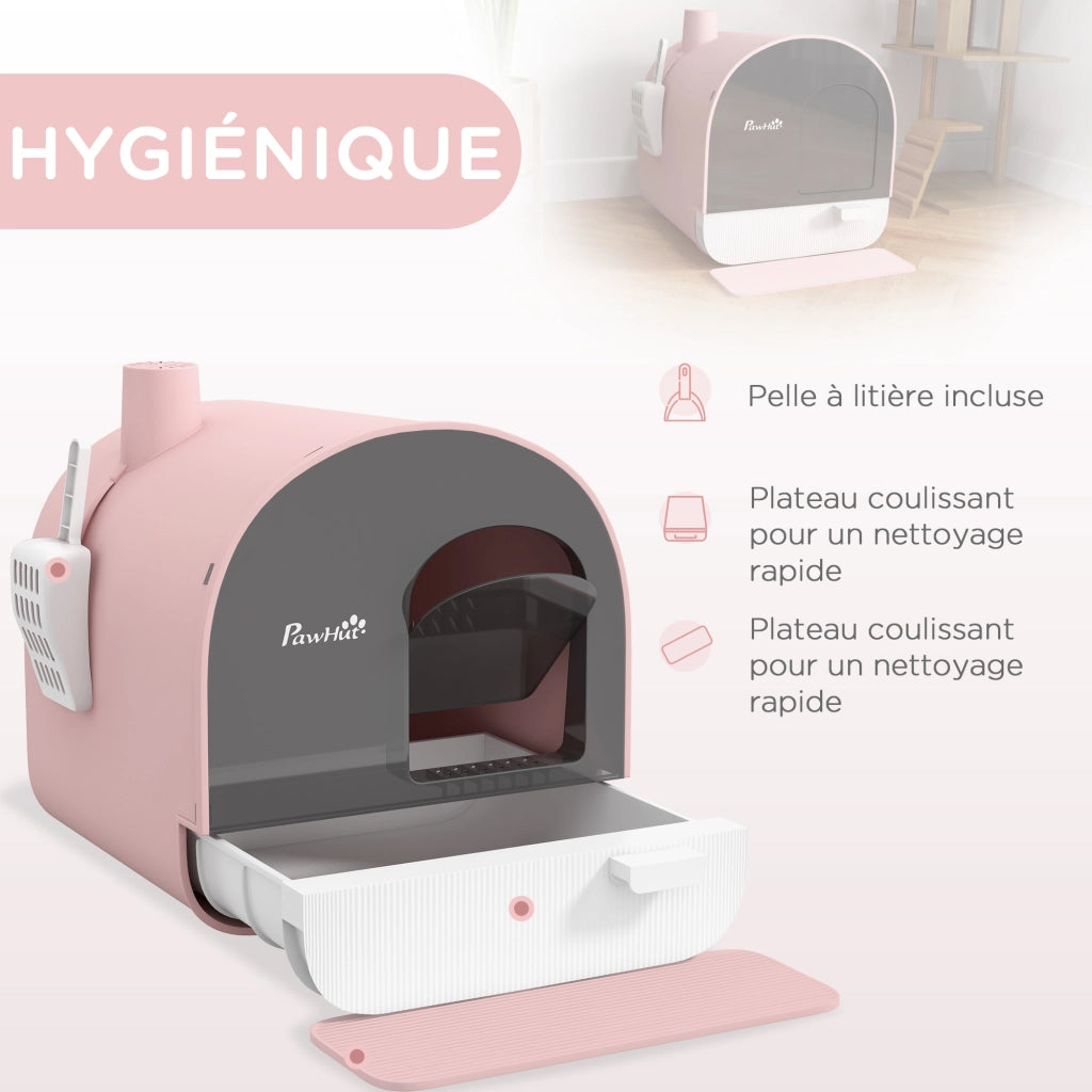 Bacchetto per gatti con porta ¨C Minimal ¨C 43x44x47 cm rosa