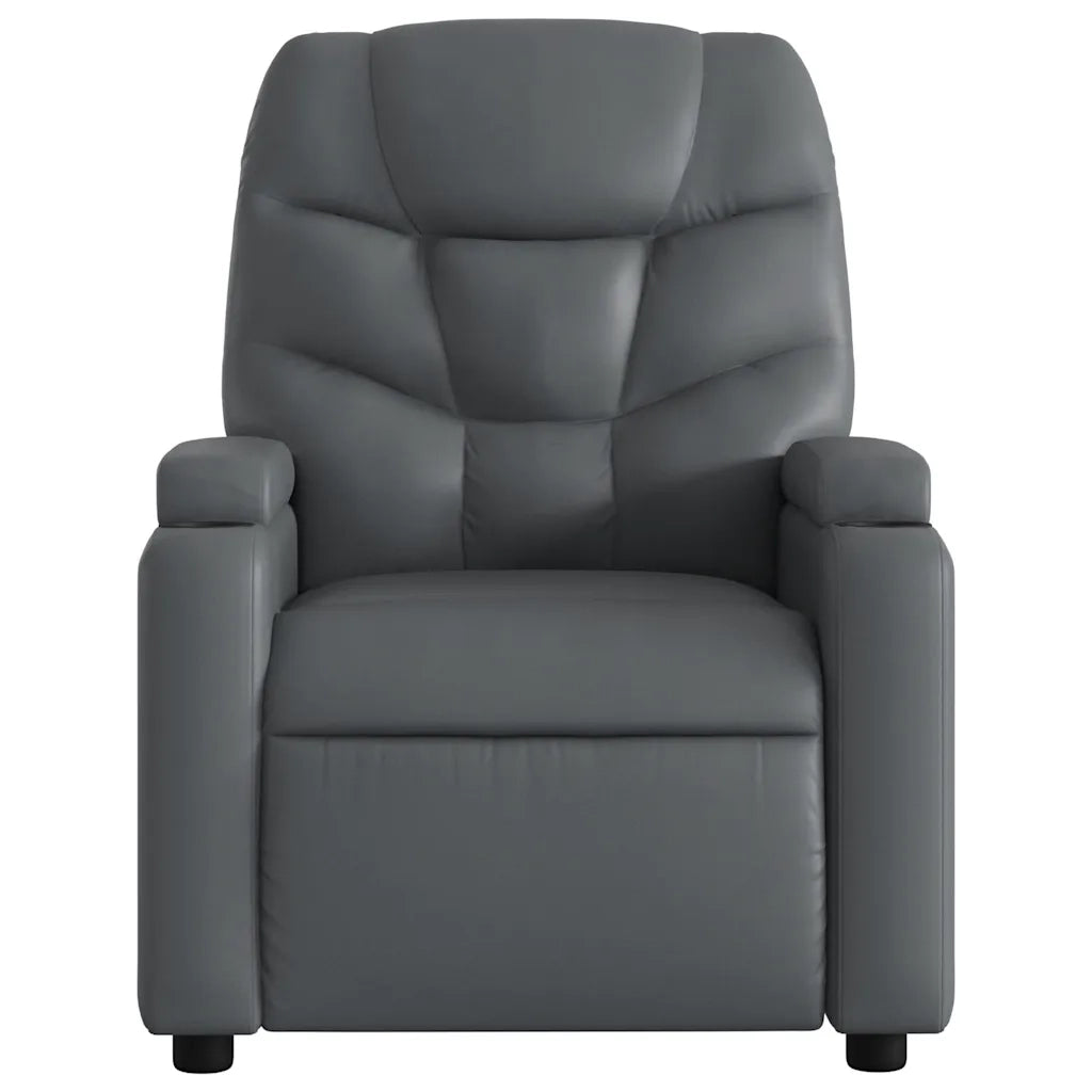 Poltrona Massaggiante Elettrica Reclinabile Grigio Similpelle 3204654