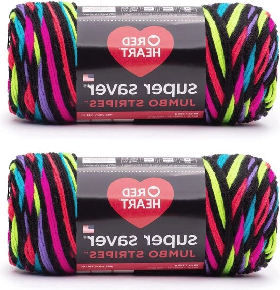 Garen Acrilico Neon a Strisce - 2 pezzi